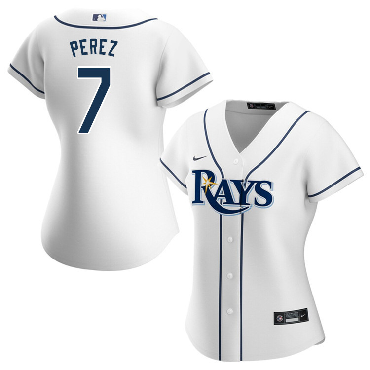Nike Women #7 Michael Perez Tampa Bay Rays Baseball Jerseys Sale-White